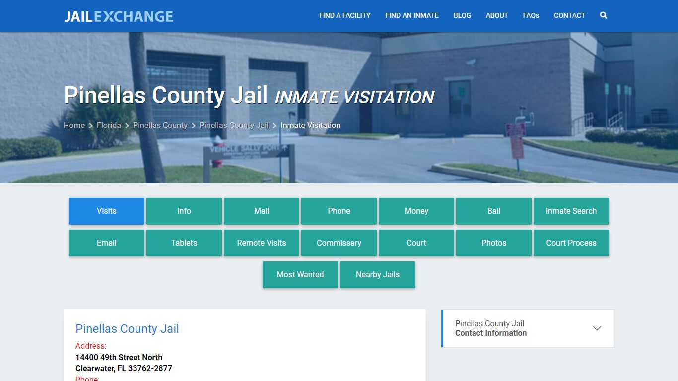 Inmate Visitation - Pinellas County Jail, FL - Jail Exchange